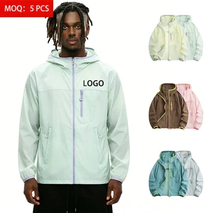 Custom Wholesale UPF 50+ Unisex Sun Protection Long Sleeve Hoodie Jacket Lightweight Breathable Quick Dry Summer Outdoor Anti UV