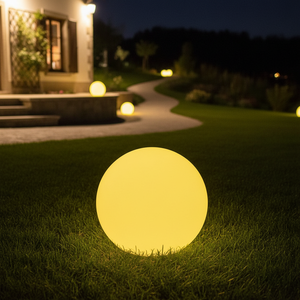 LED Floating Swimming Pool Ball Light IP68 Rating AC/Battery Power Touch Control Plastic Smart Construction for Garden Hotel Use