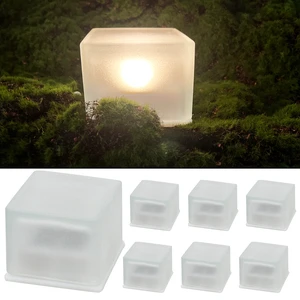 NHWS Outdoor Garden Solar Matte Glass Brick Light Waterproof IP66 LED Light Ice Cube Rocks Garden Light Have CE ROHS