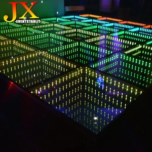 Illuminated Glass Magnetic Rgb Dance Floor Wedding Party Disco Portable Light up Wireless Led 3d Infinity Mirror Dance Floor