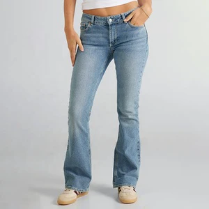 Fashion Women's Bootcut Low Rise Jeans Stretchy Flared Denim Pants Slim Fit Streetwear Trousers OEM Supplier