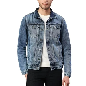 Men's Winter Canvas Denim Jacket 100% Cotton Casual OEM Service High Quality Customizable Front Logo Breathable