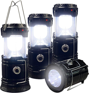 Portable LED Camping Lantern White PC Outdoor Waterproof Lightweight Solar USB Rechargeable Emergency Light ABS For Garden