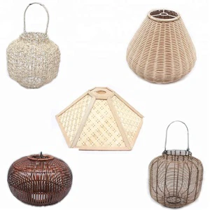 Bamboo Lamp Modern Handmade Rattan Bamboo, Home Decor Bamboo Lamp