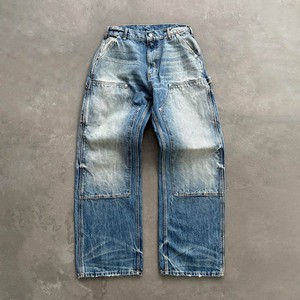 Customized High Quality Distressed Selvedge Carpenter Washed Men's Denim Jeans Vintage Straight Style for All Seasons