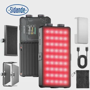 SIDANDE 2077 RGB 15W Mini LED Camera Light 2500-9900K Photo Video Lighting for YouTube/TikTok