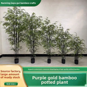 Artificial Bamboo Plant Plastic Environment-Friendly High Simulation Landscaping Outdoor Indoor Home Decor With Natural Look