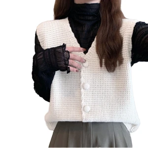 IWH021 Women's 2024 New Fashionable Casual Knitted Vest Winter Tank Top and Camisole Match Small Size Fashion Suit