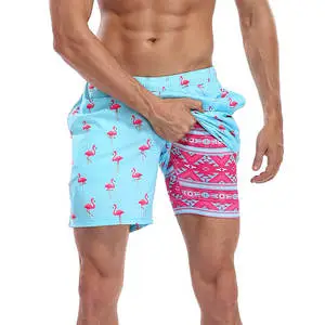 Factory Wholesale Men's Swim Trunks Quick Dry Colorful Printed Beachwear Summer Surfing Shorts