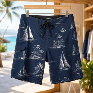 Wholesale Bohemian Style Mandala Print Swim Trunks With Lightweight Fabric For Island Holiday Beach Shorts