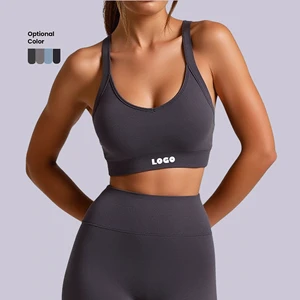 Women's Wholesale Crisscross Back Bra Anti-slip Comfortable Yoga Bra Workout High Support Sports Top