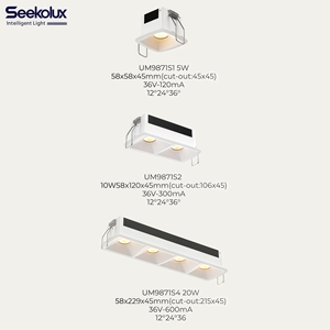 Wholesale Aluminum LED Ceiling Grille Light 5W/10W/20W Modern Recessed Anti-Glare Ultra Thin Dimmable Square/Rectangle CRI 90