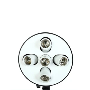 5 in 1 Socket Adapter Holder E27 Bulb Lamp Light Socket Splitter Approved for Photo Studio Lighting