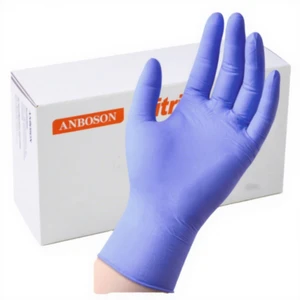 Direct Factory Sale Wholesale Powder-Free Disposable 4 Mil Breathable CE Certified Food Grade Nitrile Gloves 9inch Class I LW