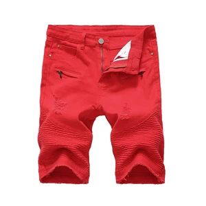 High Quality Summer Men Denim Shorts Jeans Men's Short Streetwear Loose Denim Jean Shorts
