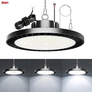 Commercial Industrial Light 150W 200W 250W 300W IP65 Aluminum Quality UFO High Bay Lights for Warehouses, Workshops, Factories