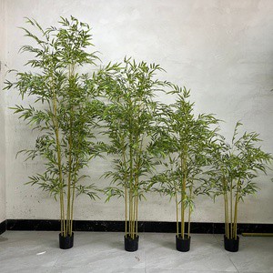 2026 New Design Artificial Golden Goddess Bamboo Eco-Friendly UV Resistant Durable Realistic Natural Gradient Color Private Zen