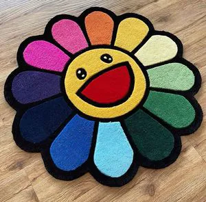 Fashion Custom Shape Tufted Rugs Dropshipping Designer Anime Floor Mat Customized Rug No-wash Carpet With Logo