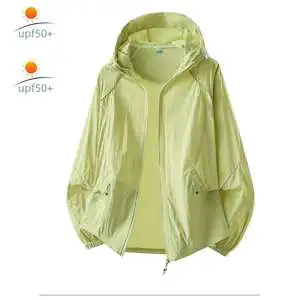 UPF50+ UV Protection Sun Protection Jacket Men Women Breathable Ice Skin Lightweight Hooded Sun Shirt Outdoor Fishing Cycling