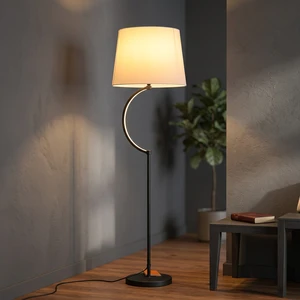 Indoor Metal 1550mm 3000K (Warm White) Lumetal 30000 Hours IP20 Button Control High Brightness Ra80 LED Floor Lamp