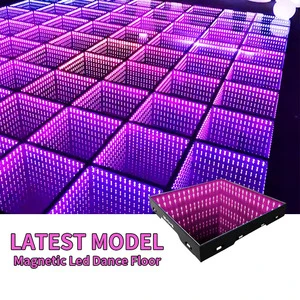 Commercial Interactive LED Dance Floor Pink 60x60cm Folding with Mirrorless Pressure Touch Professional DMX512 B22 Ready to Ship