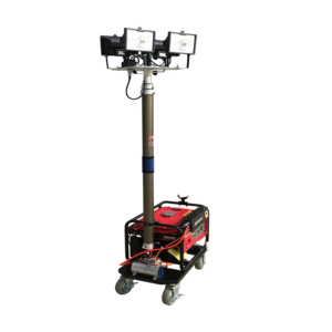 Portable LED Light Tower With Pneumatic Lifting Maximum Height 4.5m Weight 90-110kg 1 Year Warranty Low Maintenance Cost