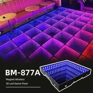 Liquit Effect Interactive Led Dance Floor 3D Effect Customized Color High Quality Movable DMX512 Kinetic 50x50x7cm IP67