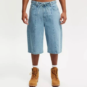Wholesale Men's Denim Shorts Custom Logo High Quality Summer Streetwear Breathable Cotton Jeans Acid Washed Casual Shorts OEM