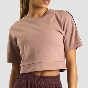 Soft Touch Breathable Slim Fit Casual Knitted Solid Summer Crop Top T-Shirt for Girls