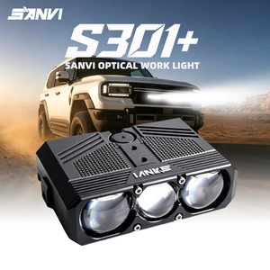 SANVI S301+ 24V LED Mesh Grille Light for Motorcycle Truck Offroad Vehicle High Bright Front Bumper Work Driving Light