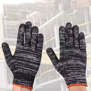 Anti-Slip Safety Gloves Wear-Resistant Industrial Thread Cotton Silicone-Free Powder-Free Tear-Resistant Available Grey White