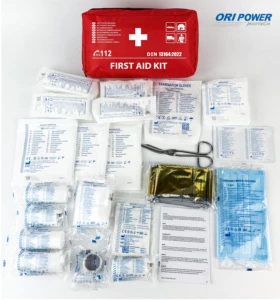 Ori-power DIN 13164 German Standard Car First Aid Kit with Essential Emergency Medical Supplies Self Defense Equipment for Car