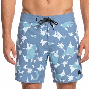 Custom Quick Dry Men's Swim Trunks High-End Pattern Beach Board Shorts Breathable Athletic Swimming Shorts With Drawstring Mesh
