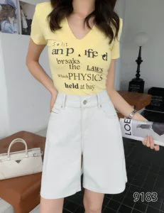 Plus Size Women's White Satin High-Waisted 5-Pocket Regular Fit Casual Eco-Friendly Breathable Jeans Shorts Summer Wear