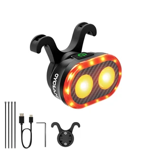 Customization CY200 Bike Rear Light Smart Brake Sensing Light Bicycle Tail Light IPX6 LED Charging Taillight Cycling Accessories