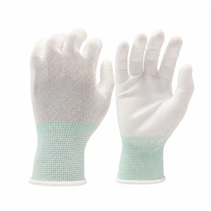 Wholesale White PU Coated Polyester Safety Gloves Lightweight Flexible Hand Protection for Cleanroom and Pharmacy Tasks