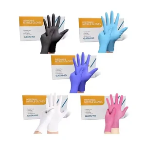 BSN017 Cheap Exam Guantes De Nitrilo Box 4 6mil Black Nitrile Gloves Pure Examination Food Disposable Powder Free Nitrile Gloves