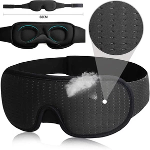 3D Contoured Memory Foam Eye Mask 100% Blackout 3D Sleeping Eye Mask For Sleeping Custom Logo Rest Cover