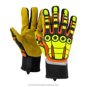 Wholesale Custom Logo Power Hint's Anti-impact Safety Gloves for Mechanics Industrial Impact Gloves for Men