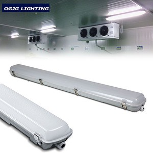 Cold Storage Vapor Tight LED Triproof Light Ceiling Mounted IP66 Emergency Waterproof Linear Fixture Dimmable Options