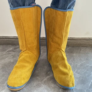 Premium Quality Heat-resistant Cowhide Leather Pull-On Closure Safety Shoe Covers Metatarsal Guard Flame-resistant Covers