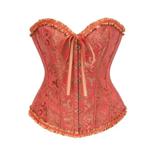 Women Princess Renaissance Corset Plus Size Elegant Overbust Lace Up Vintage Gothic Victorian Corset Bustier