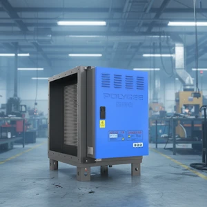Polygee Industrial Electrostatic Smoke Filter 300KG Automatic Boiler Oil Fume Purifier Exhaust Odor Gas Dust Disposal Machinery