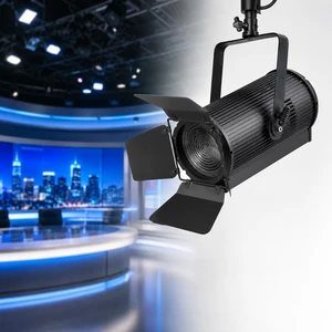 Electric DMX Zoom 100/200W 3200K/5600K LED DMX TV Studio Cinema Display Video Spotlight LED Fresnel Light