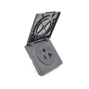NEMA 5-20R IP44 Waterproof US Socket 20A Black OEM Zhejiang SDK Copper ABS 125V Power Source Protector Box Bulk Packing