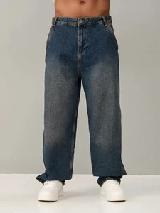 Top Quality Comfortable Men Plus Size Jeans Casual Wear Light Weight Anti Wrinkle Hot Sale Fully Customized Plus Size Jeans