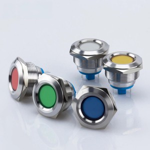16-22mm Metal LED Indicator Light with IP65 Waterproof for Industrial Equipment