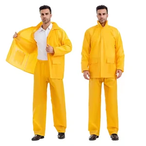 Hot Selling Heavy Duty Raincoat Rain Gear Safety Worker Reflective Waterproof Raincoats Hivis Rain Suit