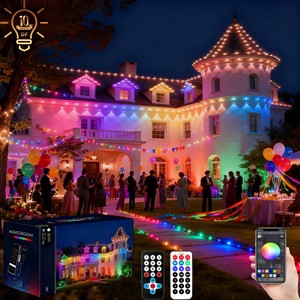 Building Exterior Wall Silhouette Lighting IP67 RGBW PVC LED Point Light Outdoor Christmas Decorations for Year-Round Festivals