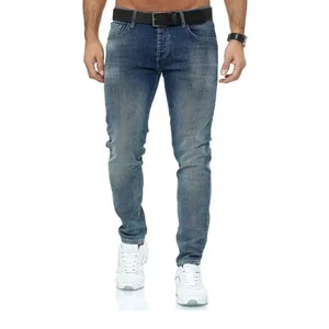 Factory Made Hot Sale Lightweight Casual Dark Men's Jeans Pants 100% Cotton Breathable High Quality Wholesale